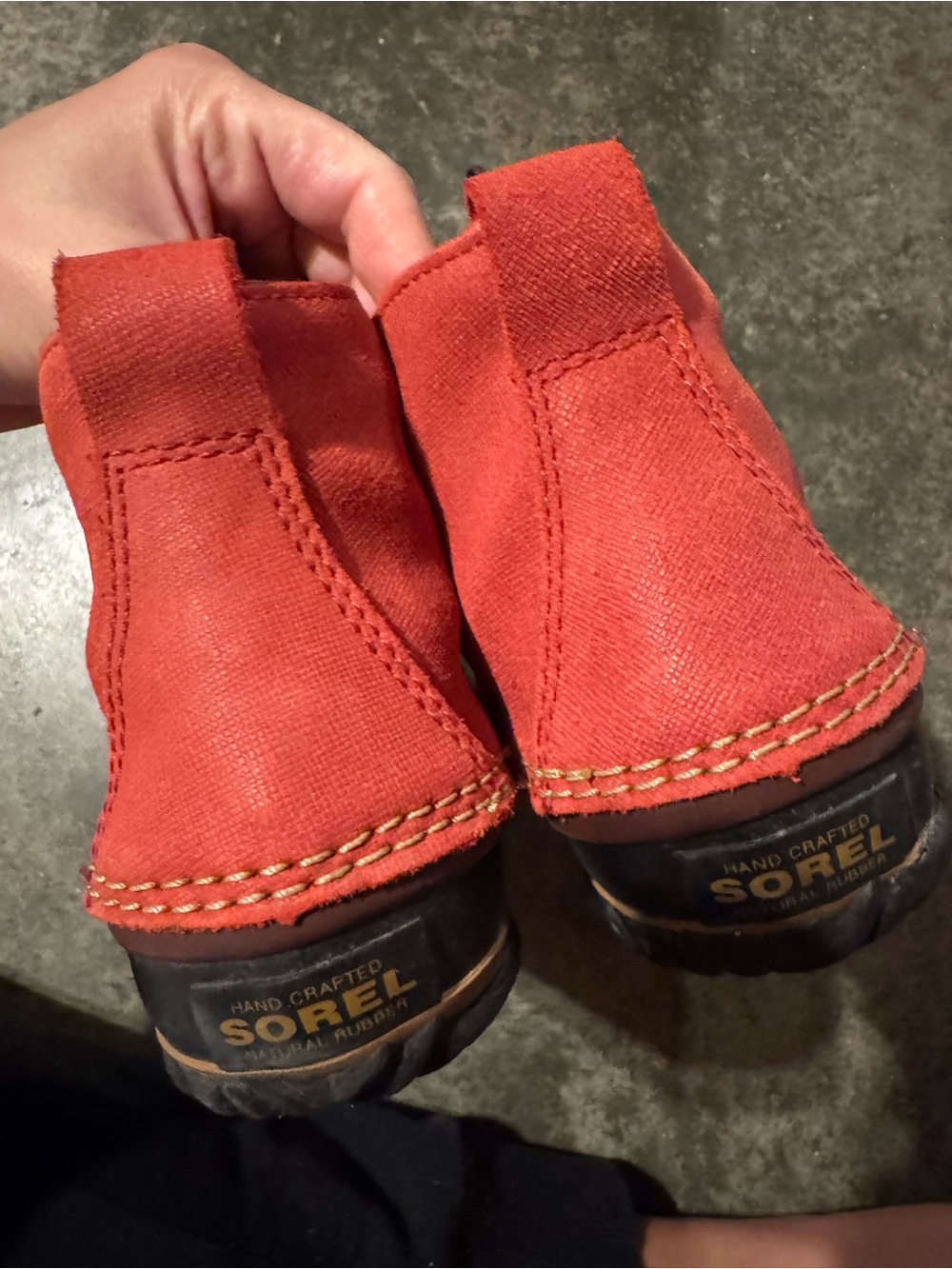 Sorel Red and Black Waterproof Lace-Up Duck Boots - Picture 3 of 6